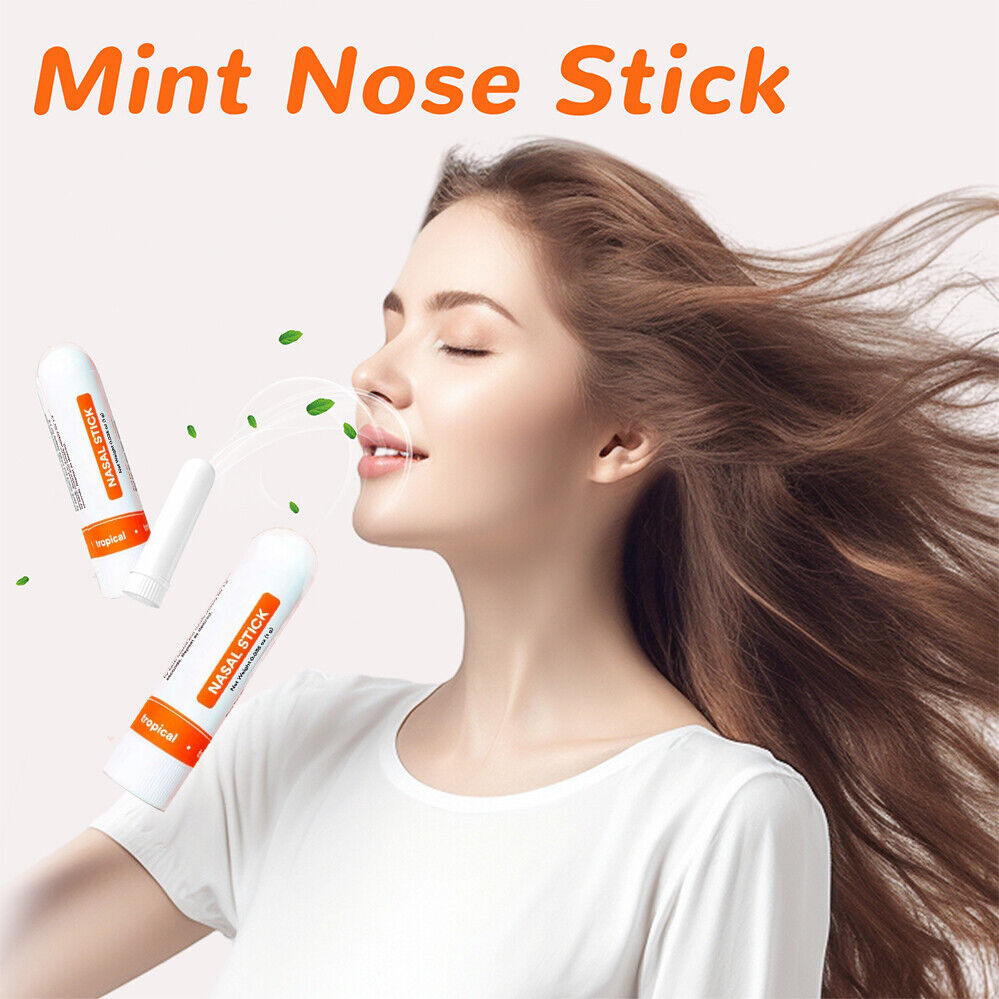 BoomBoom Nasal Stick (4 Pack) | Vapor Flow Technology | Better Breathing + Natural Focus | Cool Refreshing Sensation | Premium Essential Oils + Menthol Inhaler (Mint, Wintermint, Tropical, Spearmint)