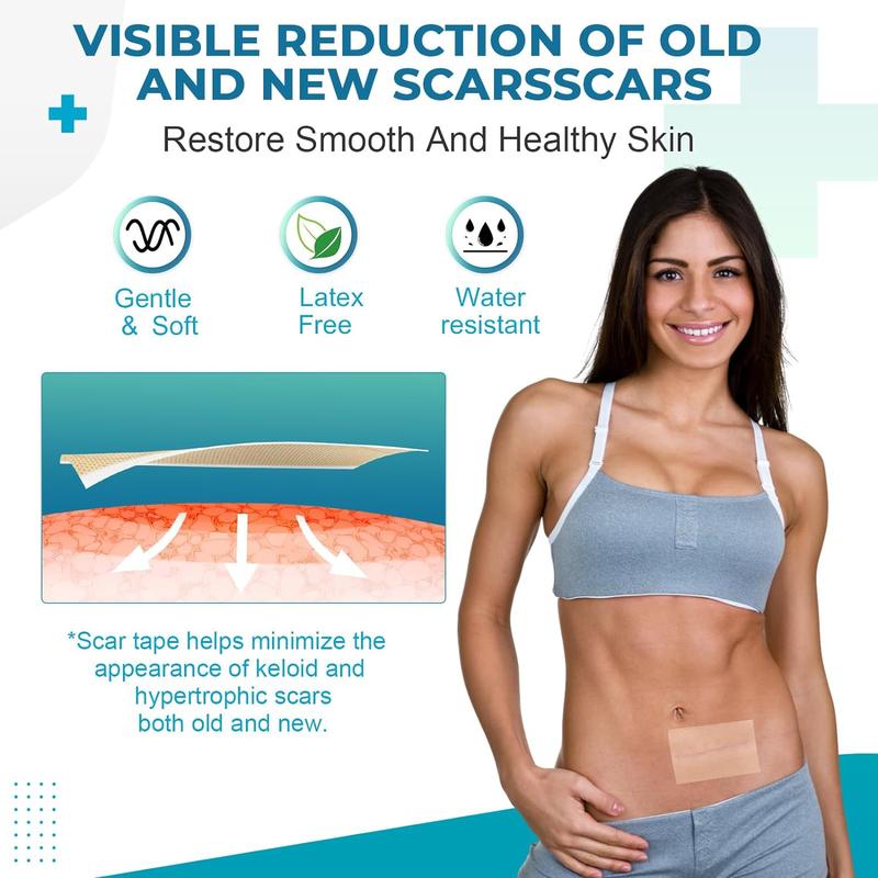 Professional Silicone Scar Sheets (1.6" x 120" Scar Roll-3M) - Scars Removal Treatment - Reusable Silicone Scar Tape Strips Type for Keloid, C-Section, Surgery, Burn, Acne et