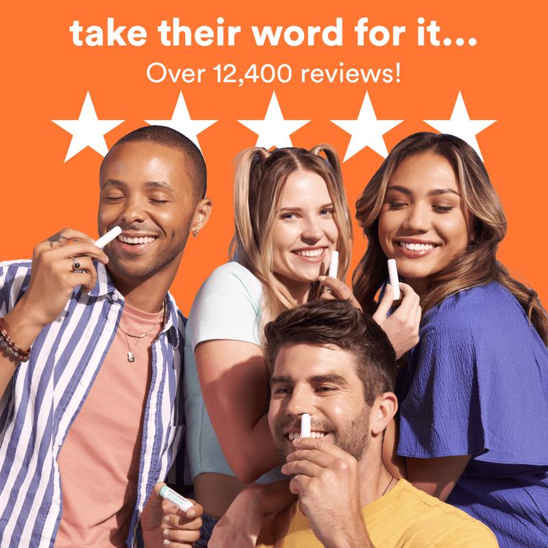 BoomBoom Nasal Stick (4 Pack) | Vapor Flow Technology | Better Breathing + Natural Focus | Cool Refreshing Sensation | Premium Essential Oils + Menthol Inhaler (Mint, Wintermint, Tropical, Spearmint)