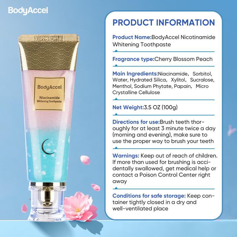 BodyAccel 【Tripel Whitening】Niacinamide Whitening Toothpaste-max
