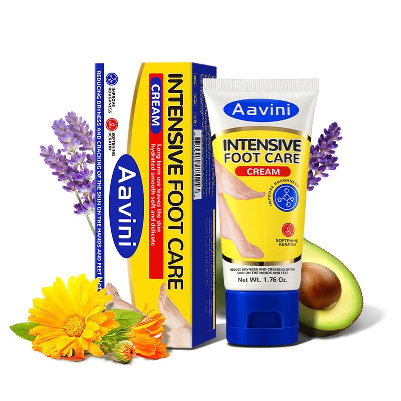 Aavini Intense Foot Cream - Repairs Cracked Skin, Antibacterial and Deodorizing, Removes and Softens Calluses, For All Skin Types, Moisturizing Foot Lotion