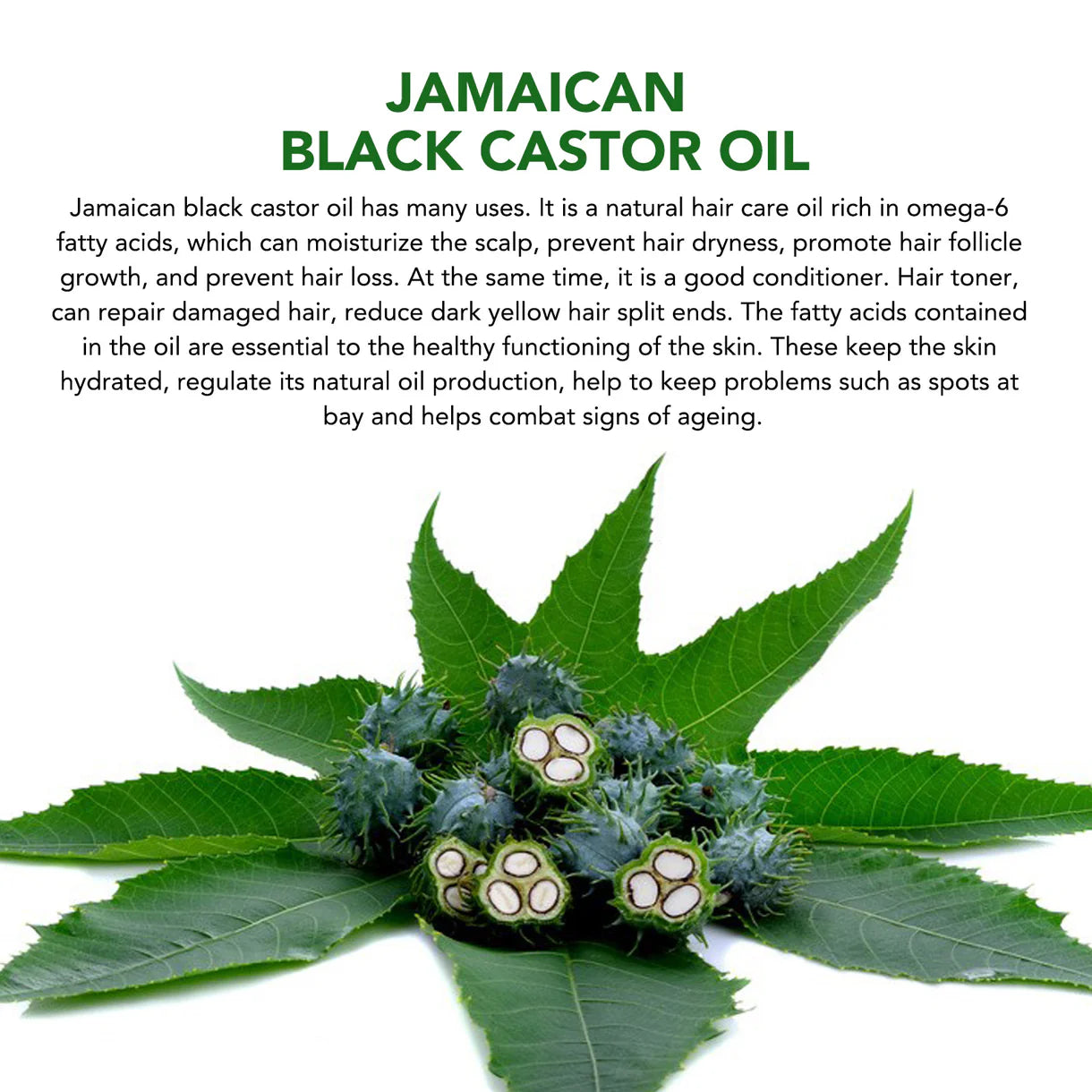 Aliver 100% Pure & Natural Jamaican Black Castor Oil