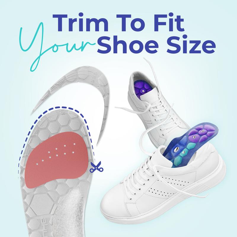 Shock Absorbing Insoles for All Day | Comfort Arch Support | Premium Materials | Fits for All Shoes