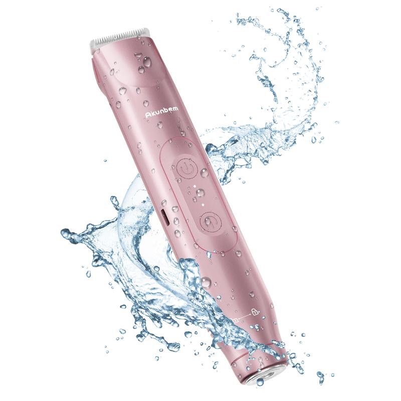 Electric Shaver and Razor Rechargeable 2-in-1 Body and Facial Epilator, Dual Heads for Painless Trimming of Pubic Hair, Face, Underarms and Legs, IPX7 Waterproof. Christmas Gift New Year Gift Shaving Grooming